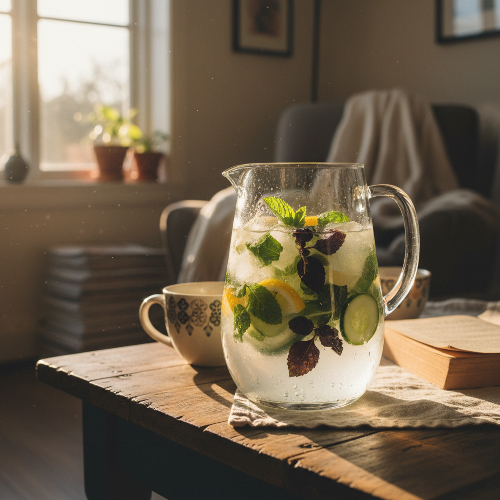 11. Herbal Ice Cubes for Morning Refreshment